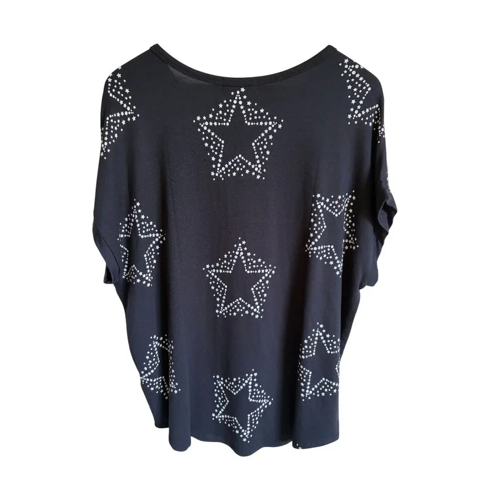 New! Buffalo David Bitton Super Soft Lightweight French Terry Short Sleeve Top M - Picture 2 of 7